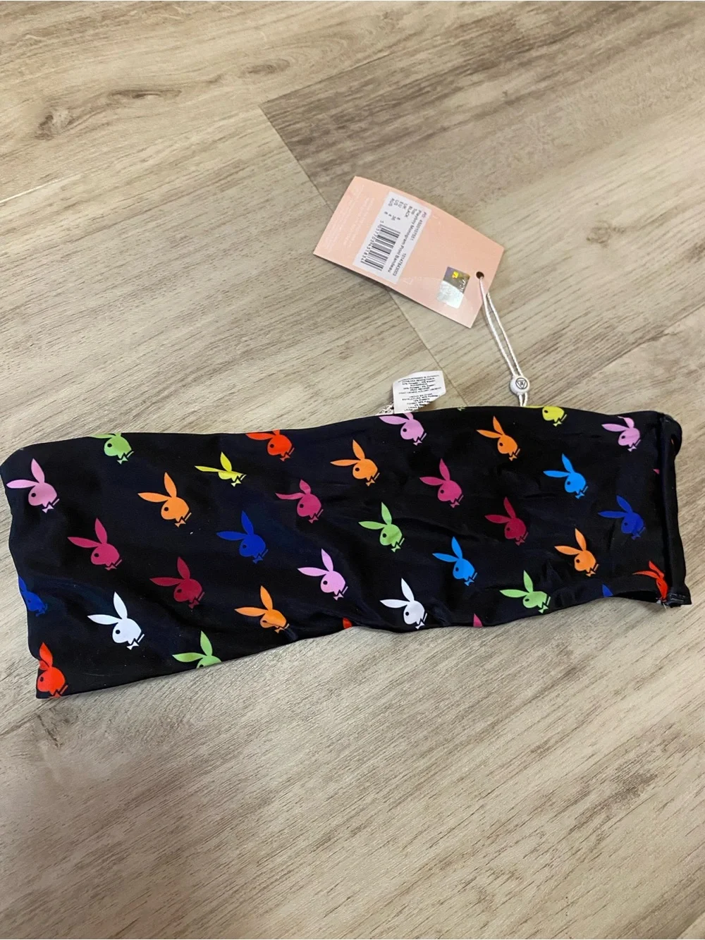Playboy x Missguided Black Rainbow Bunny Bikini- NWT